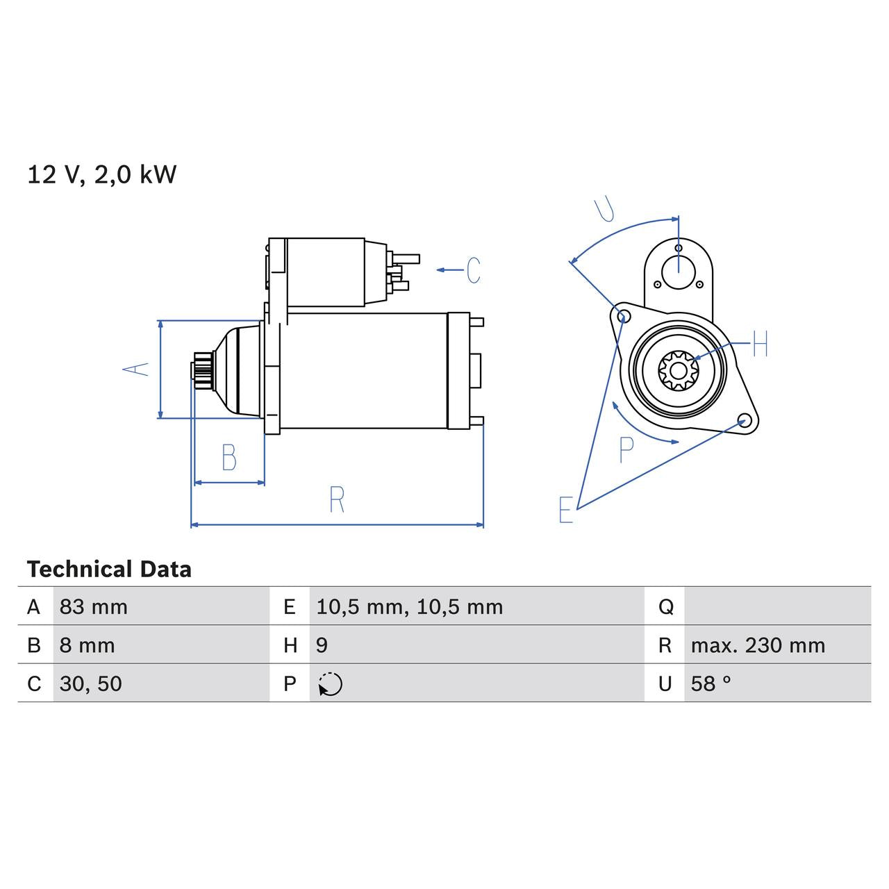 BOSCH 0986017601 Starter