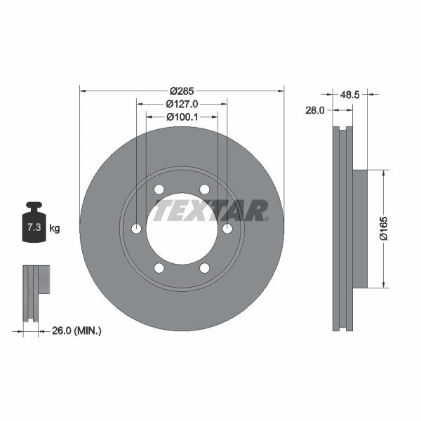 TEXTAR 92238100 Brake Disc
