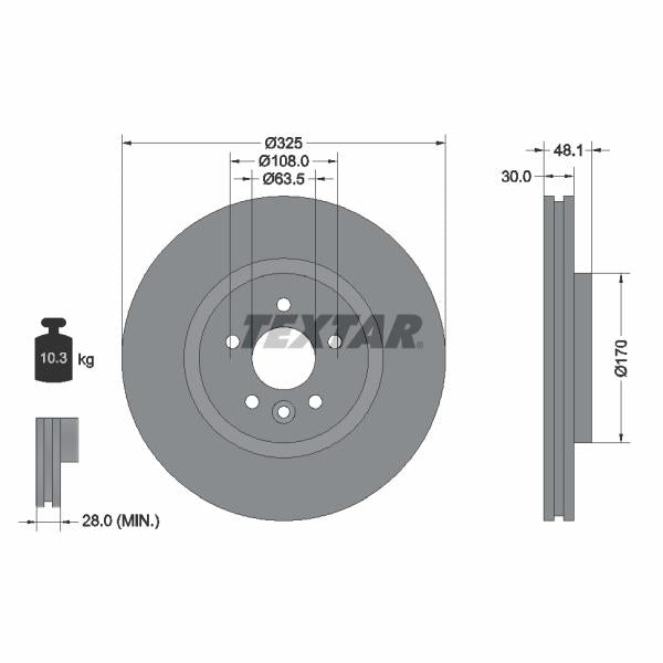 TEXTAR 92300505 Brake Disc
