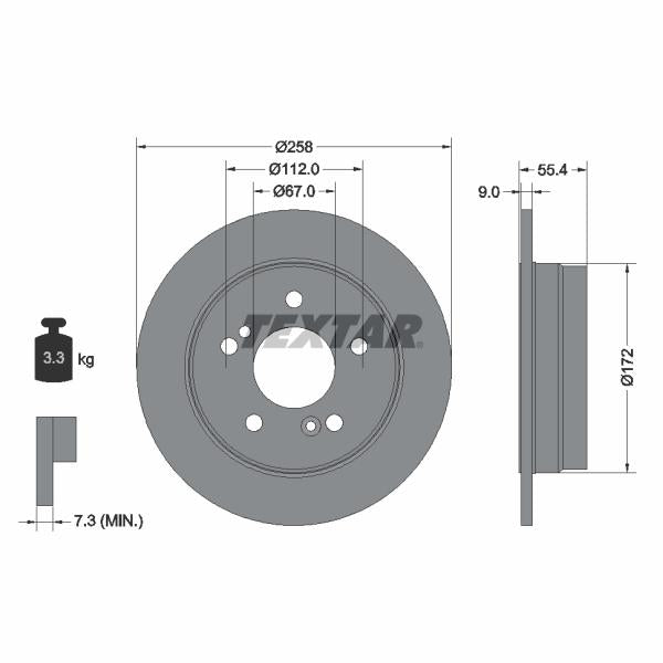 TEXTAR 92059503 Brake Disc