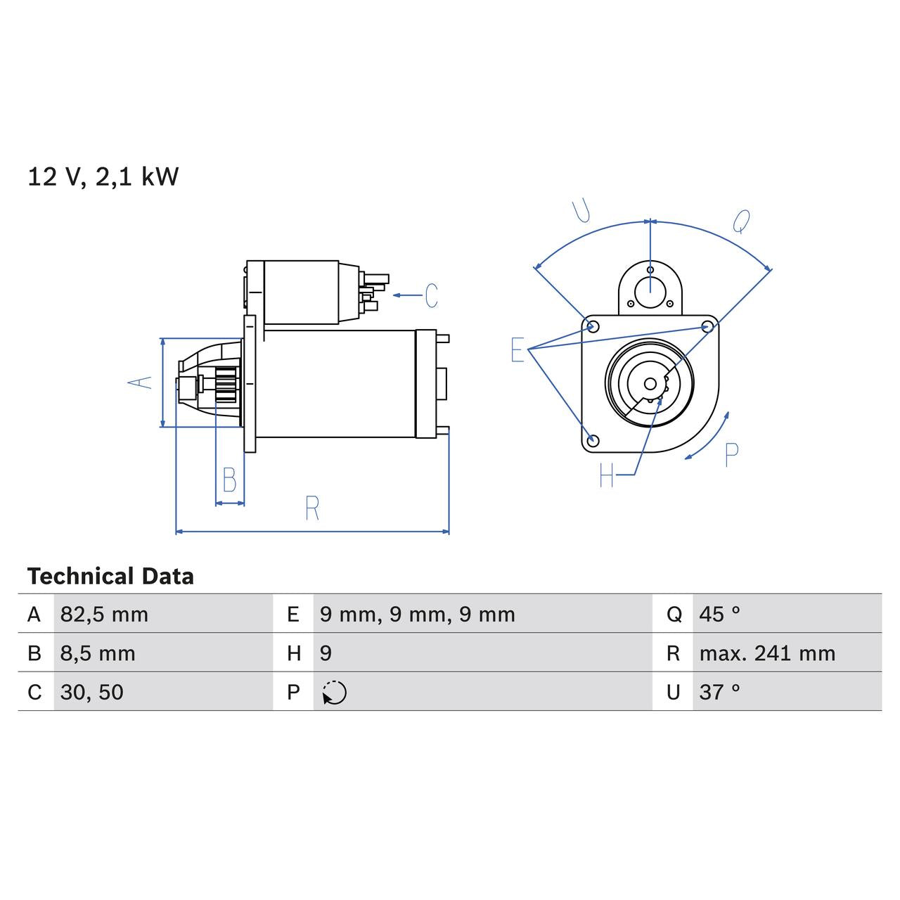 BOSCH 0986018900 Starter