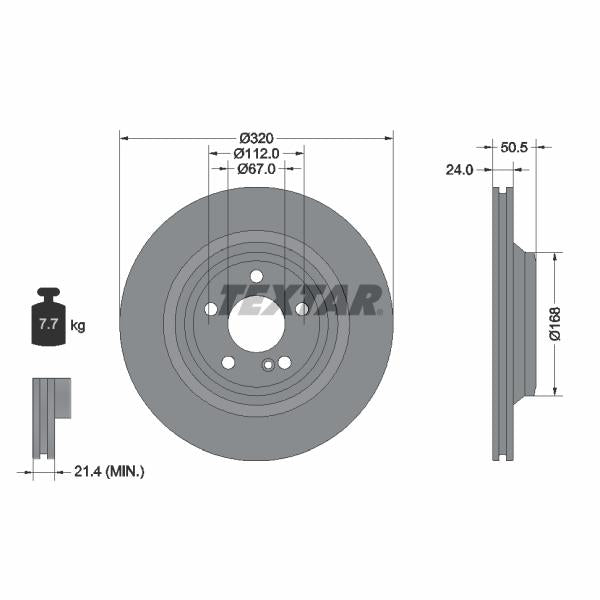 TEXTAR 92317305 Brake Disc
