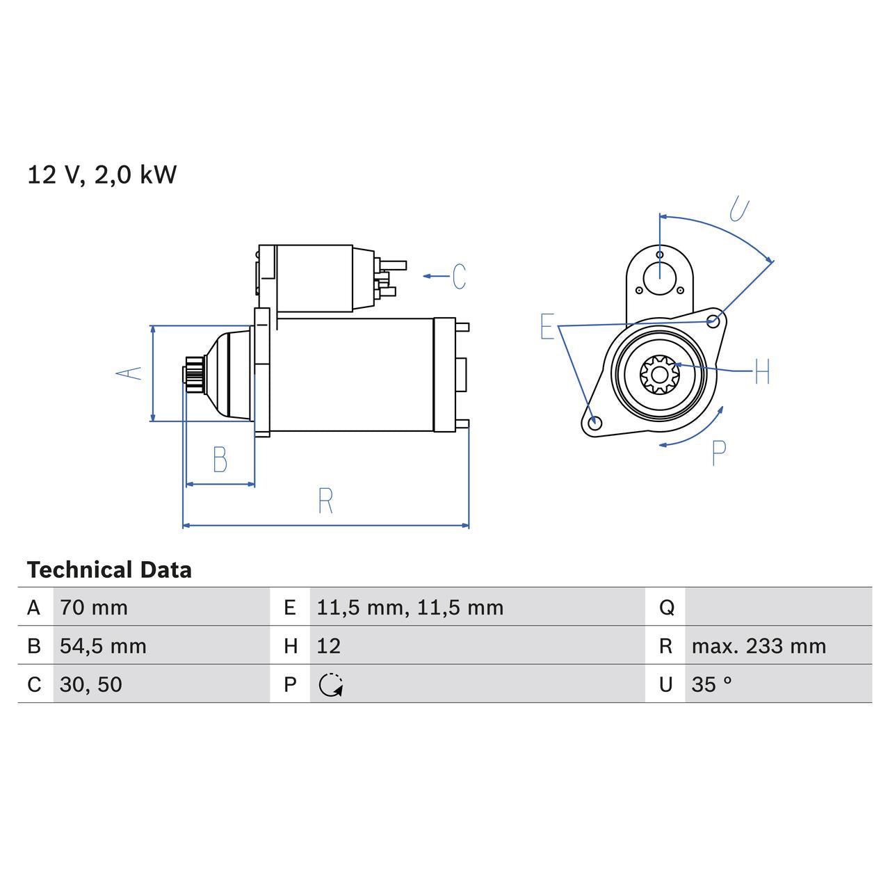 BOSCH 0986023540 Starter