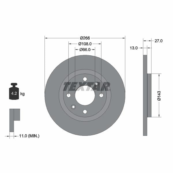 TEXTAR 92089103 Brake Disc