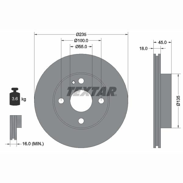 TEXTAR 92061500 Brake Disc