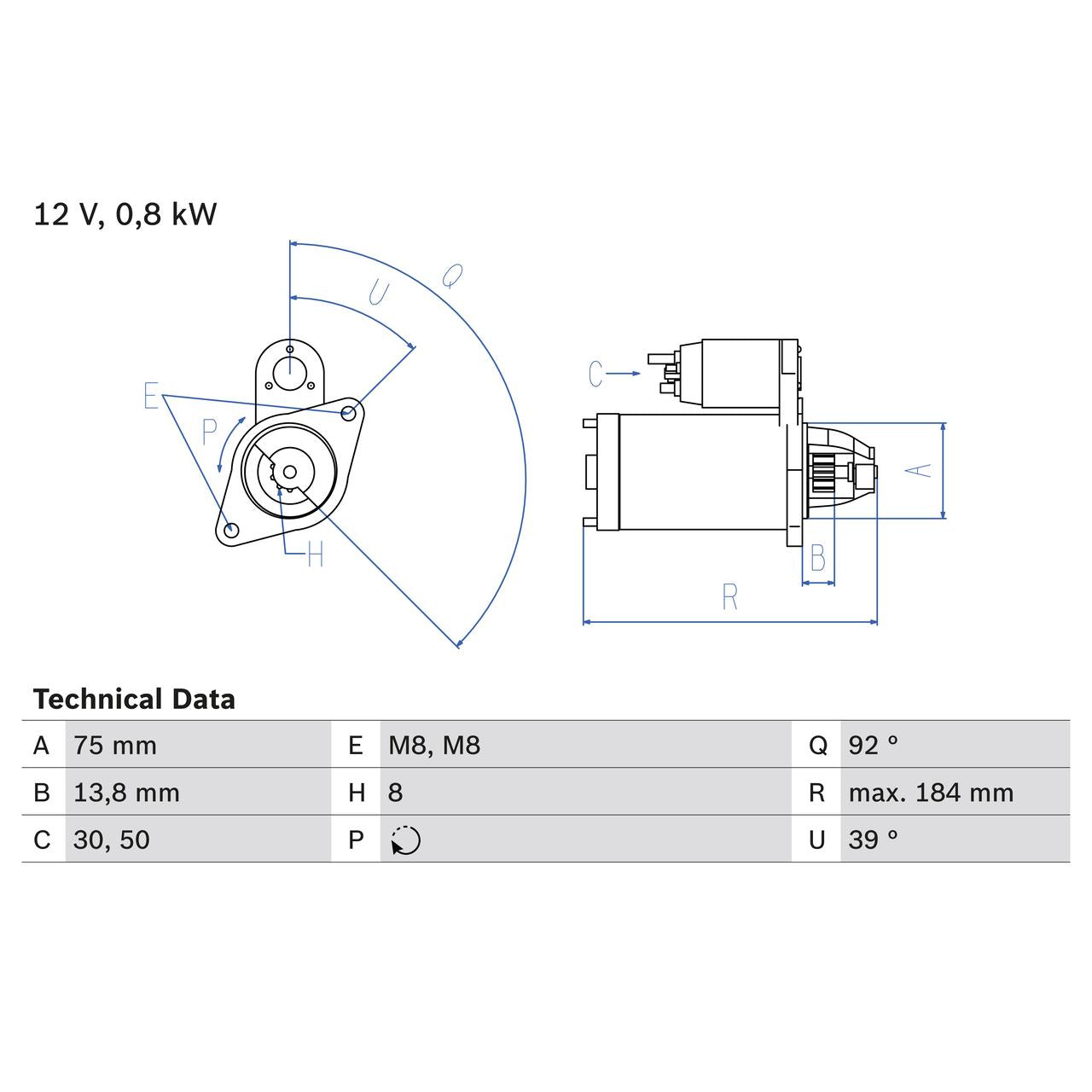 BOSCH 0986022601 Starter