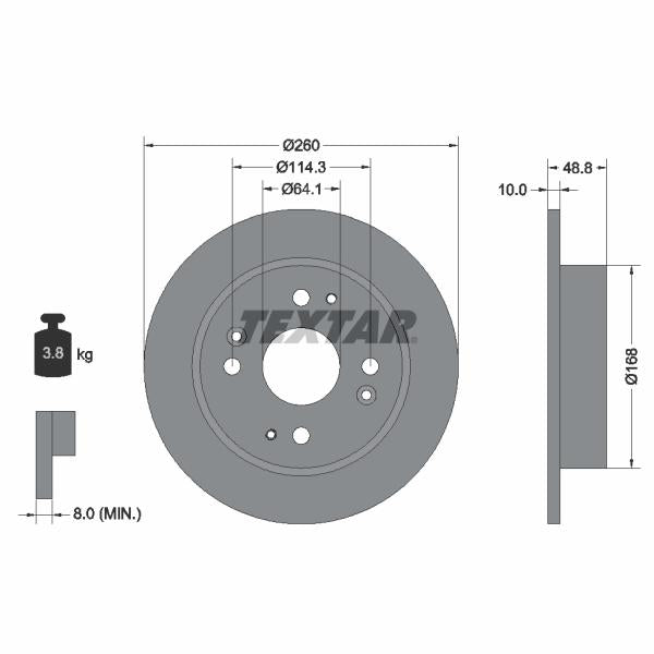 TEXTAR 92081700 Brake Disc