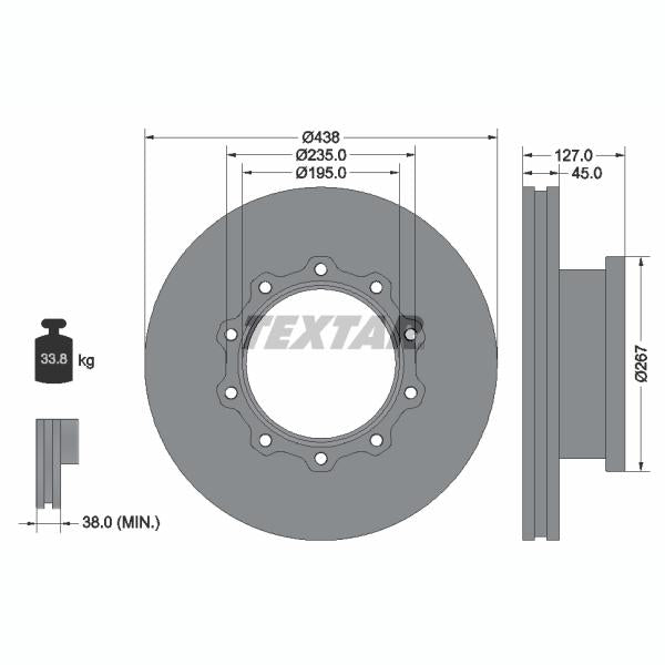 TEXTAR 93105500 Brake Disc