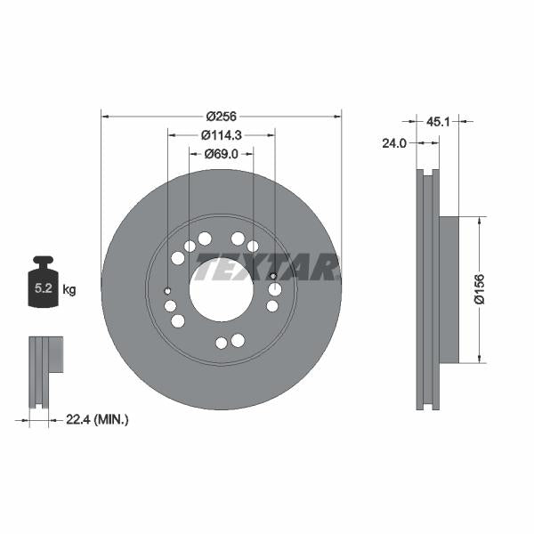 TEXTAR 92094700 Brake Disc