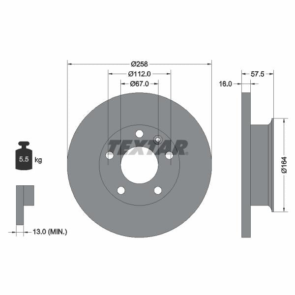 TEXTAR 92037000 Brake Disc