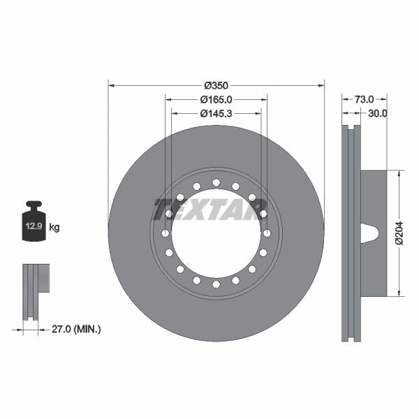 TEXTAR 93086300 Brake Disc