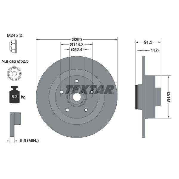 TEXTAR 92316503 Brake Disc