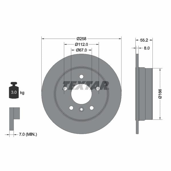 TEXTAR 92099703 Brake Disc
