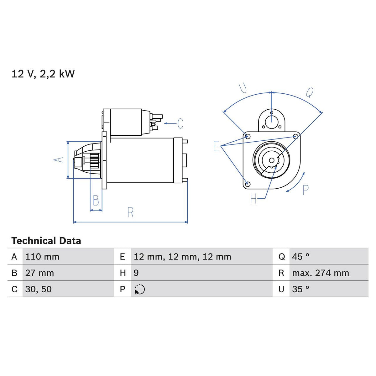 BOSCH 0986013660 Starter