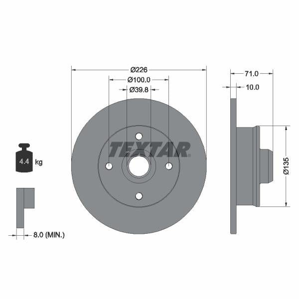 TEXTAR 92041803 Brake Disc