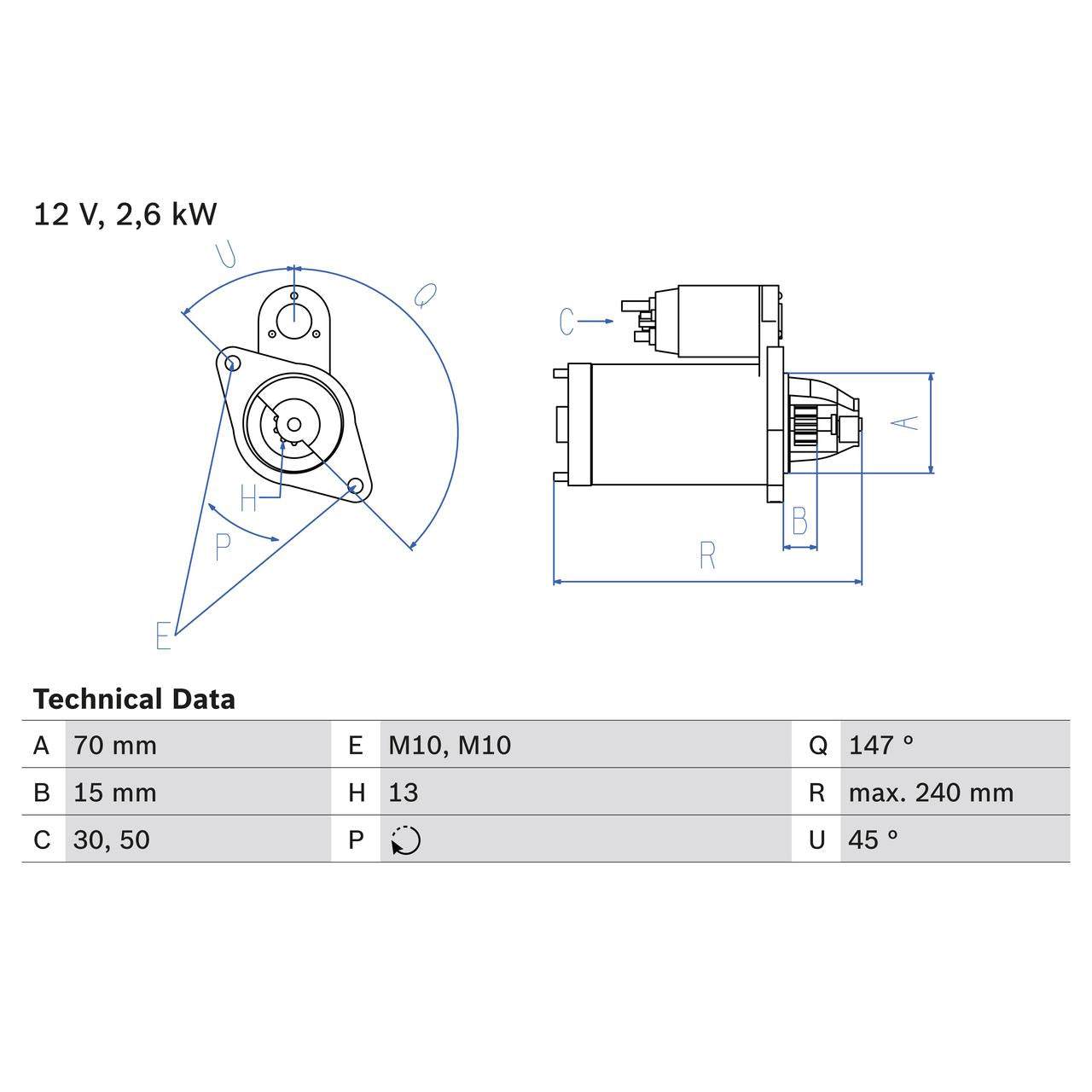 BOSCH 0986024530 Starter
