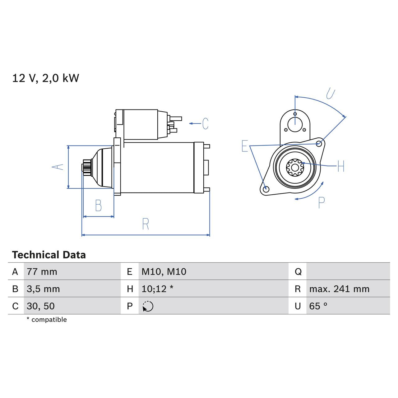 BOSCH 0986014141 Starter