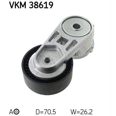SKF VKM38619 V-Ribbed Belt Tensioner Pulley