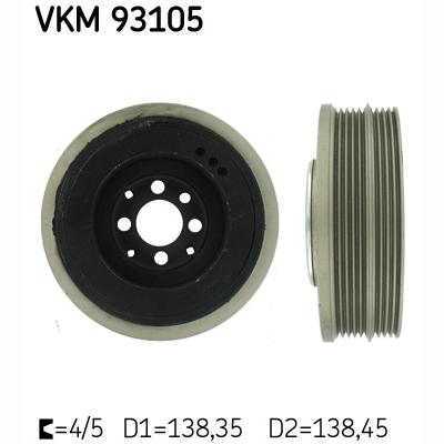 SKF VKM93105 Crankshaft Belt Pulley