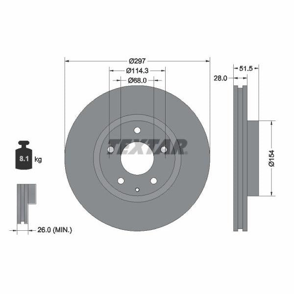 TEXTAR 92257405 Brake Disc