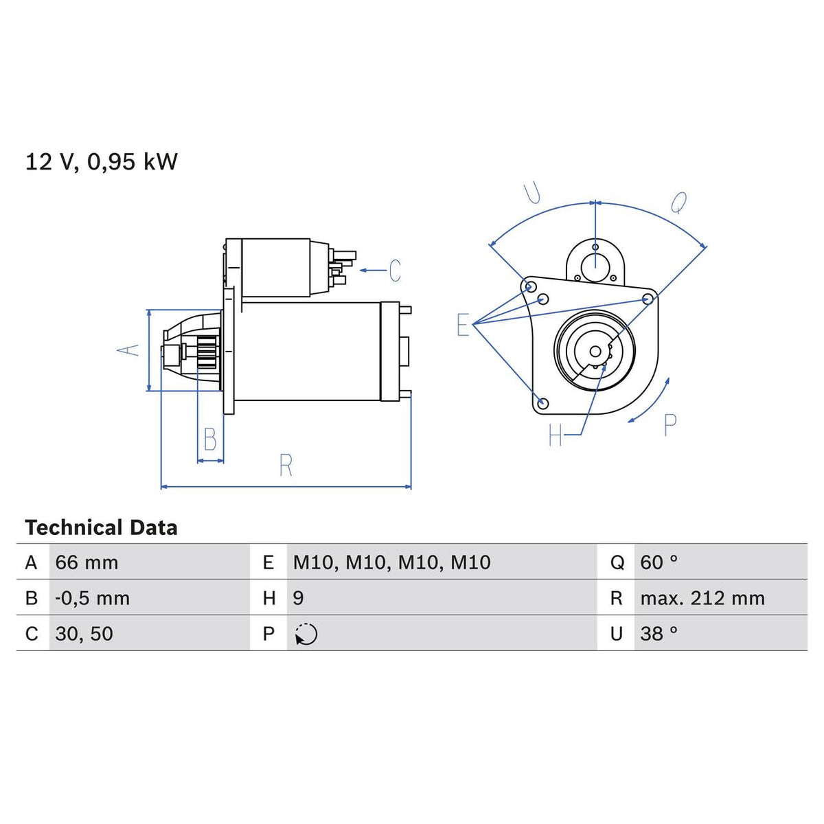 BOSCH 0986015010 Starter