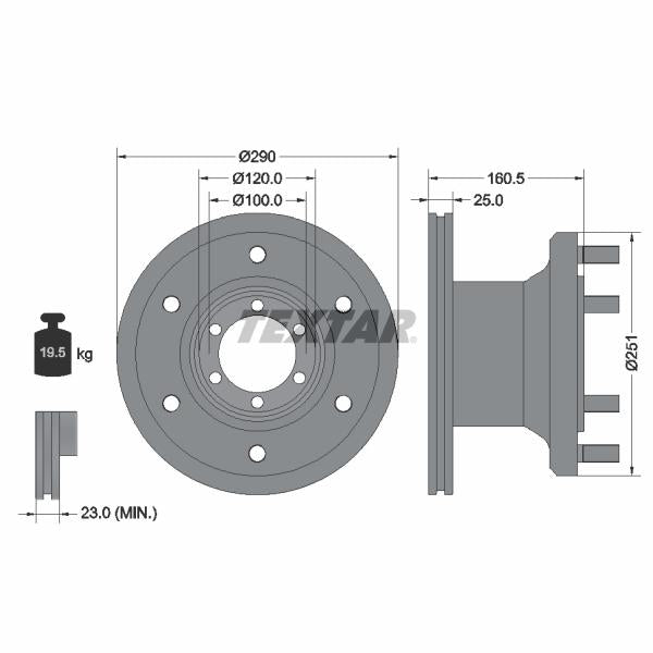 TEXTAR 93084500 Brake Disc