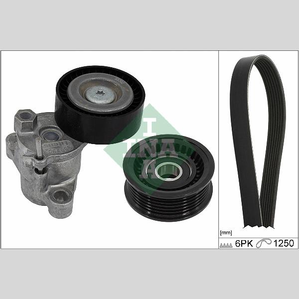 INA 529052510 V-Ribbed Belt Set