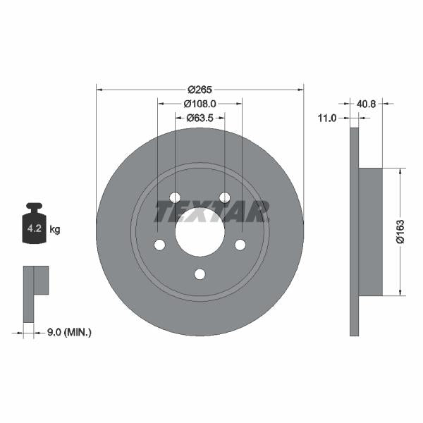 TEXTAR 92133703 Brake Disc