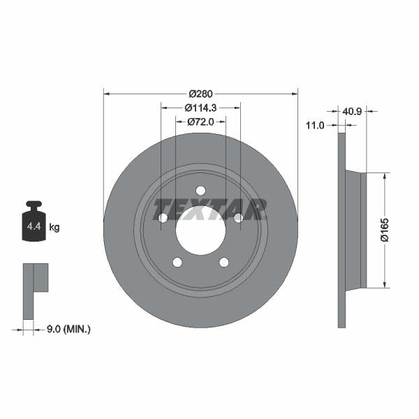 TEXTAR 92130600 Brake Disc