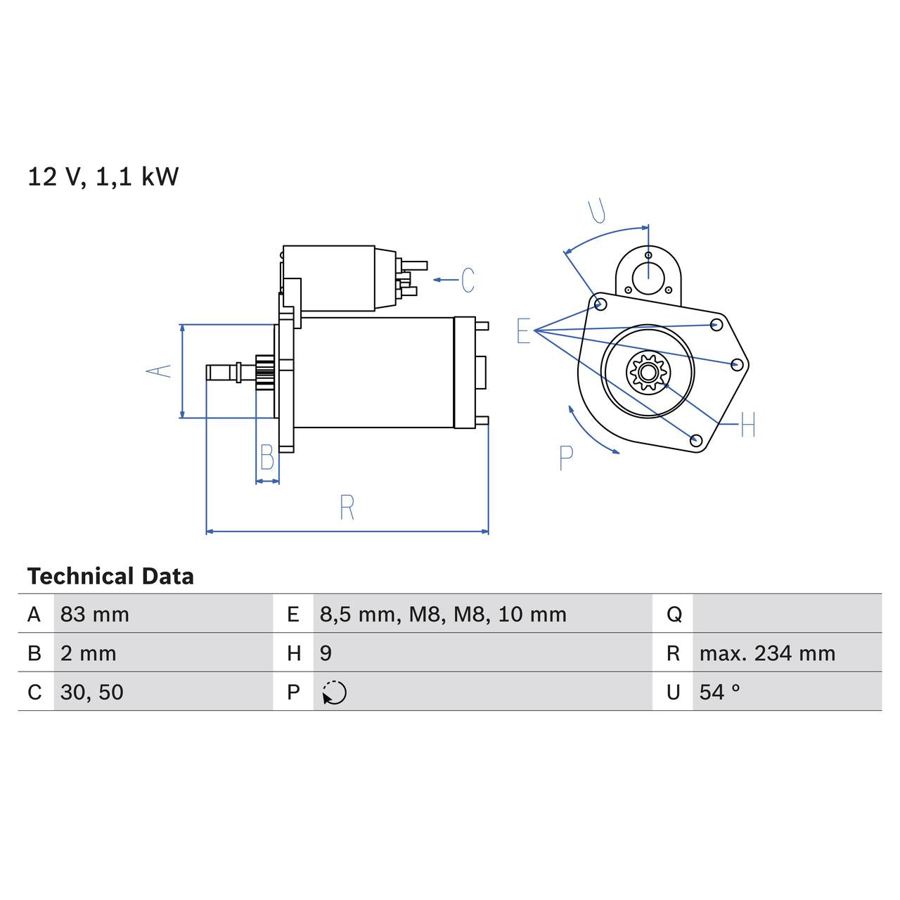 BOSCH 0986016800 Starter