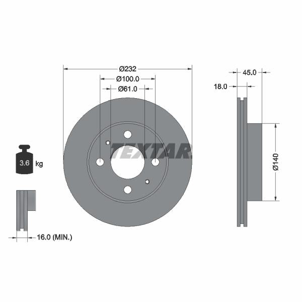 TEXTAR 92090900 Brake Disc