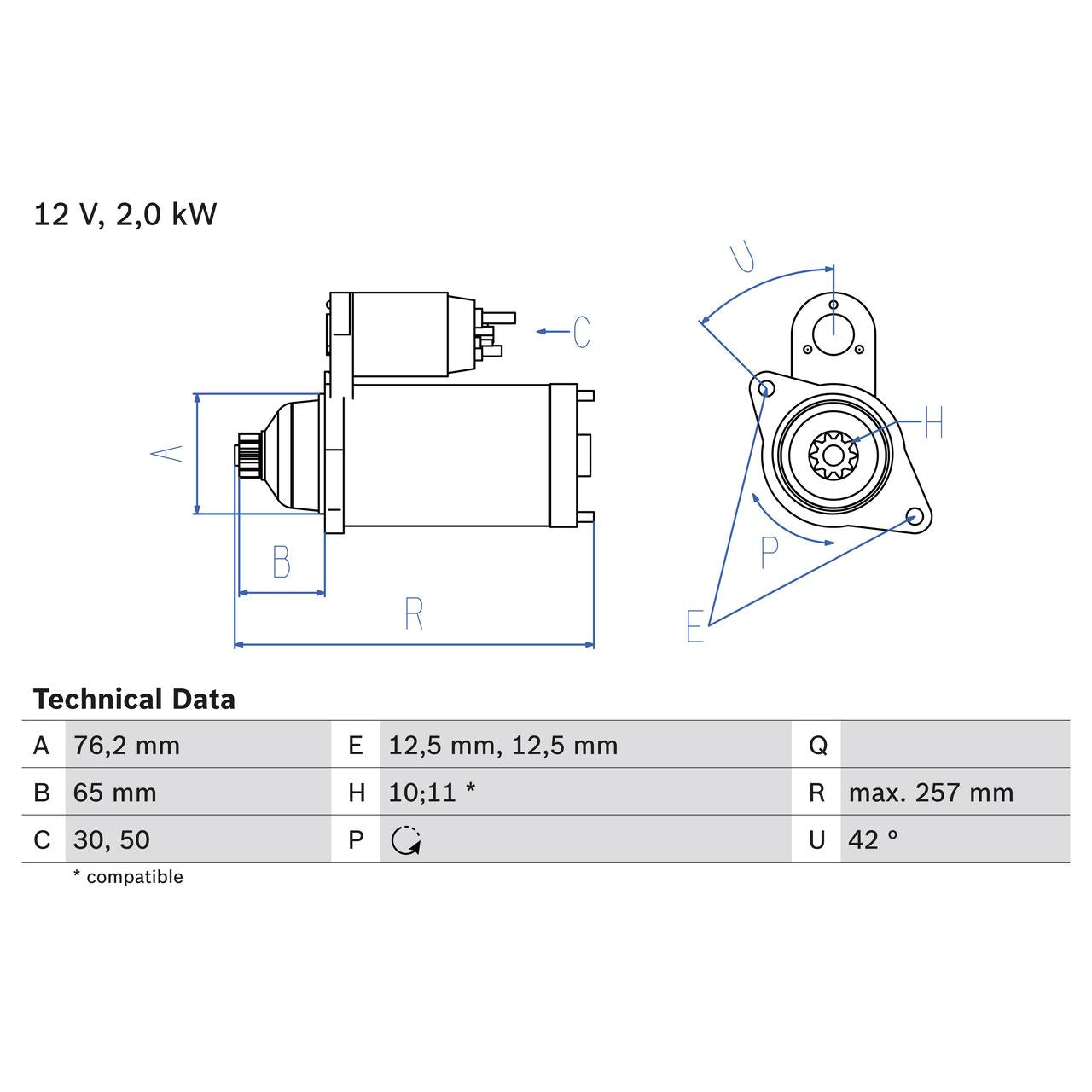 BOSCH 0986018390 Starter