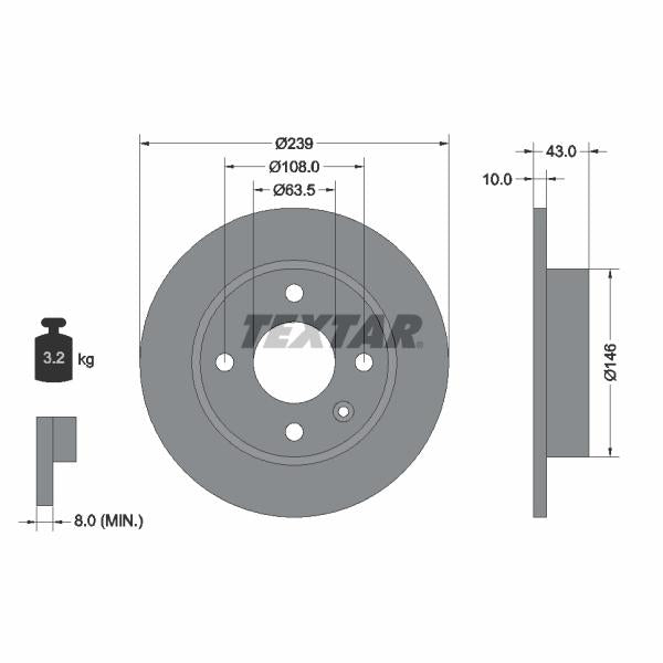 TEXTAR 92050900 Brake Disc