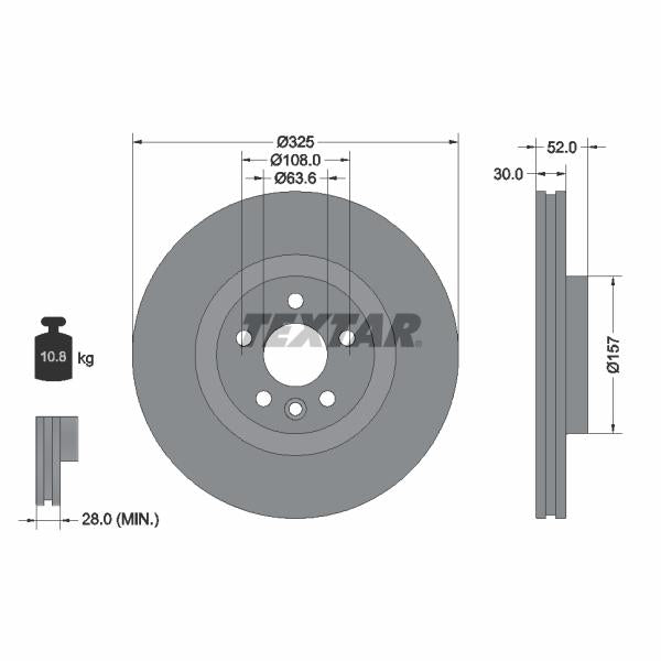 TEXTAR 92278605 Brake Disc