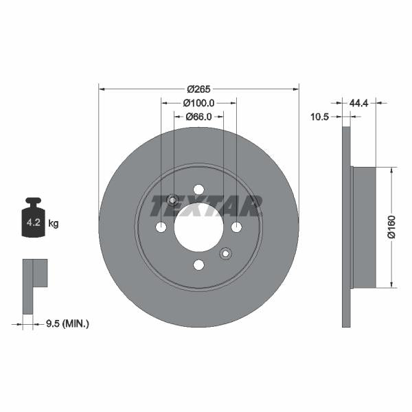 TEXTAR 92064903 Brake Disc