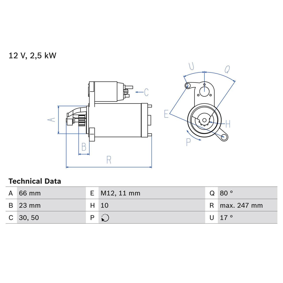 BOSCH 0986025160 Starter