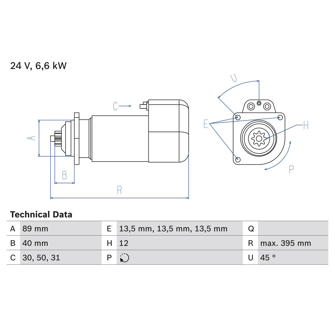 BOSCH 0986015670 Starter