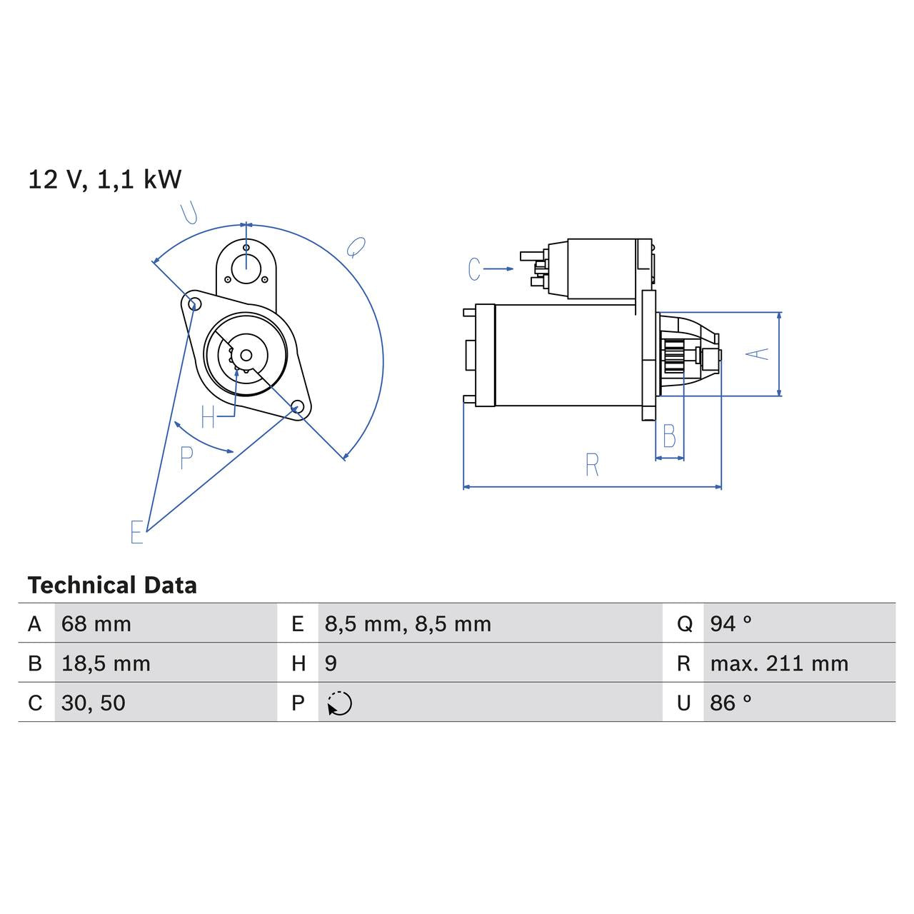 BOSCH 0986018350 Starter