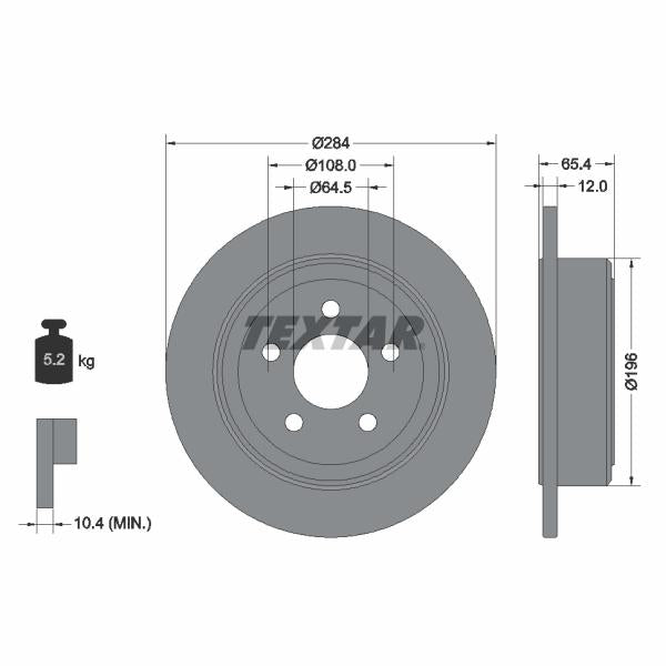 TEXTAR 92270303 Brake Disc