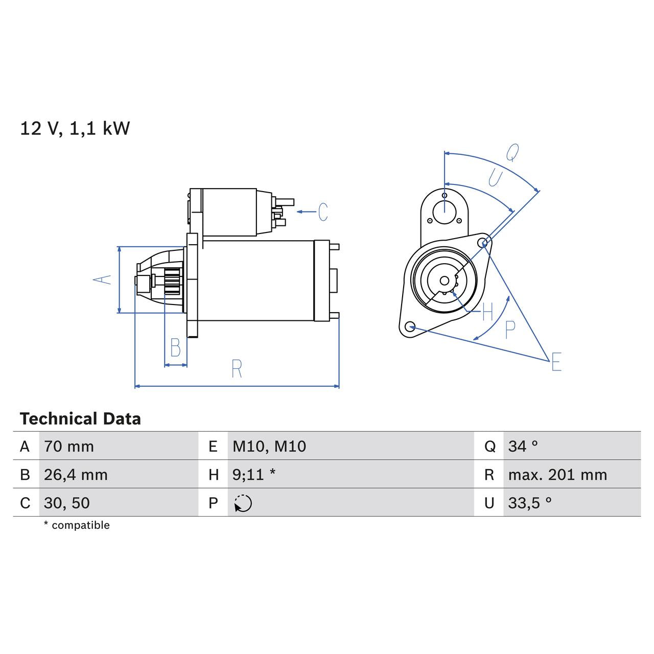 BOSCH 0986020350 Starter