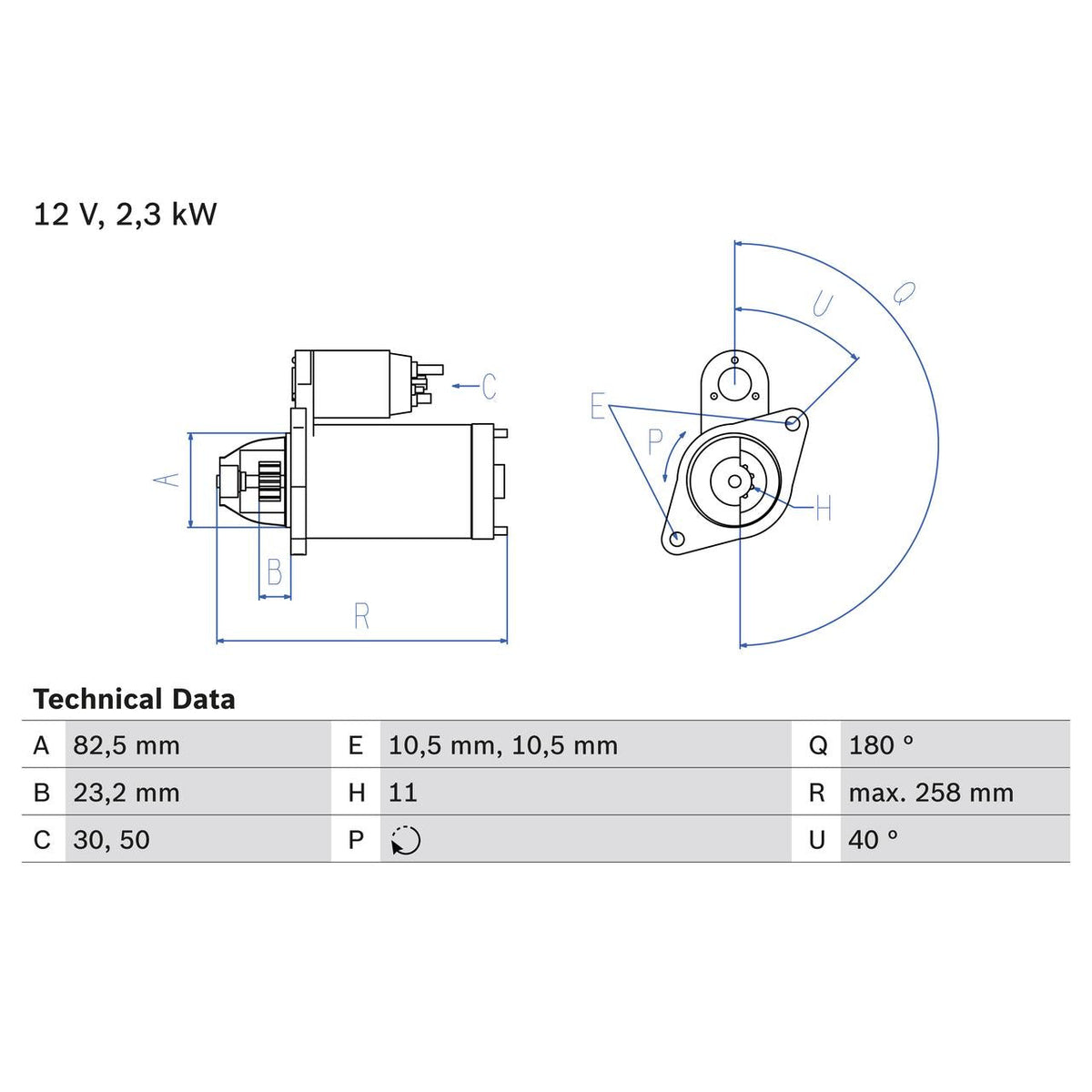 BOSCH 0986018290 Starter