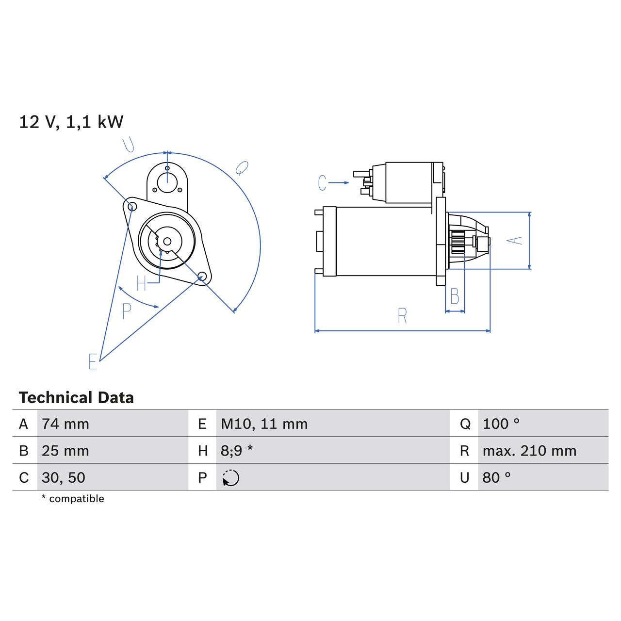 BOSCH 0986021550 Starter