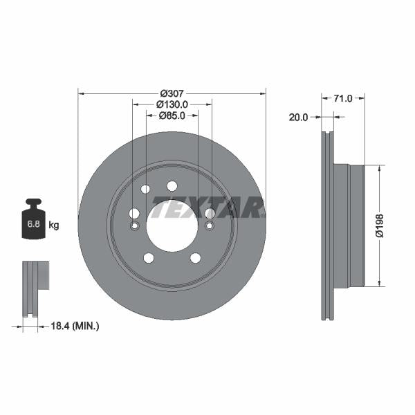 TEXTAR 92338503 Brake Disc