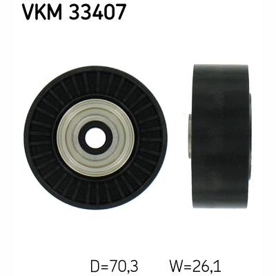 SKF VKM33407 V-Ribbed Belt Deflection/Guide Pulley