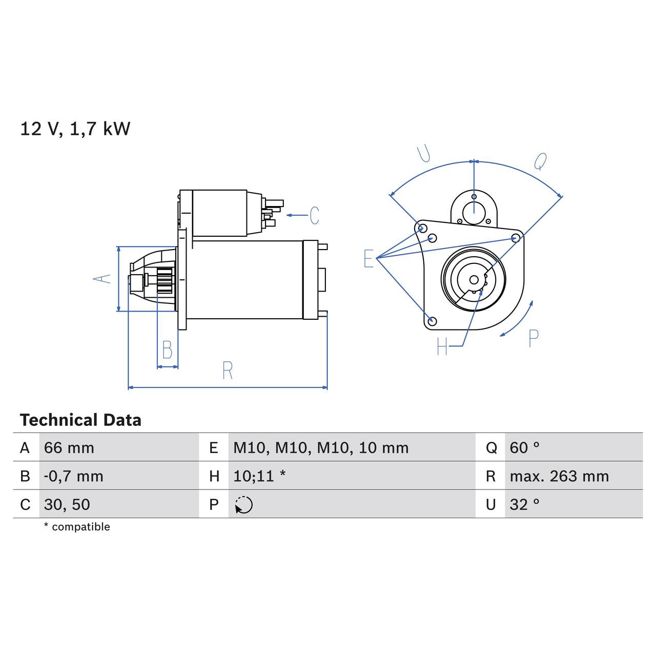 BOSCH 0986013200 Starter