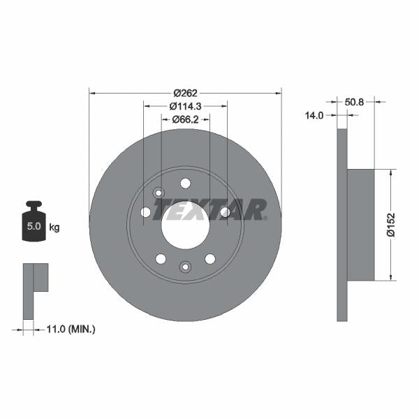 TEXTAR 92102900 Brake Disc