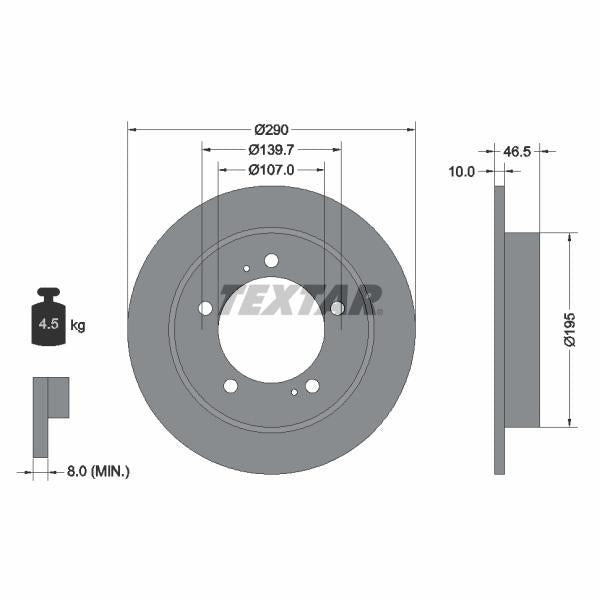 TEXTAR 92066003 Brake Disc
