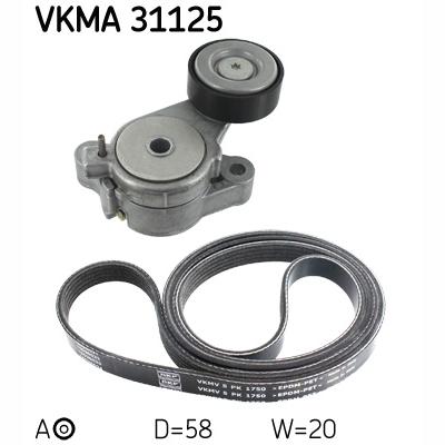 SKF VKMA31125 V-Ribbed Belt Set