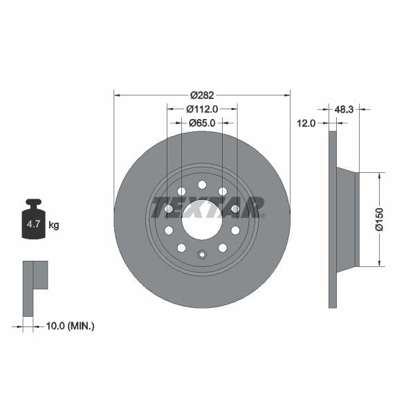 TEXTAR 92140803 Brake Disc