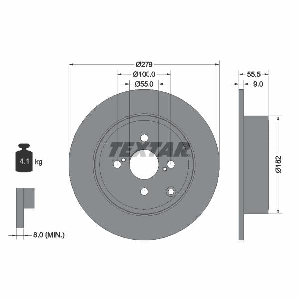 TEXTAR 92126303 Brake Disc